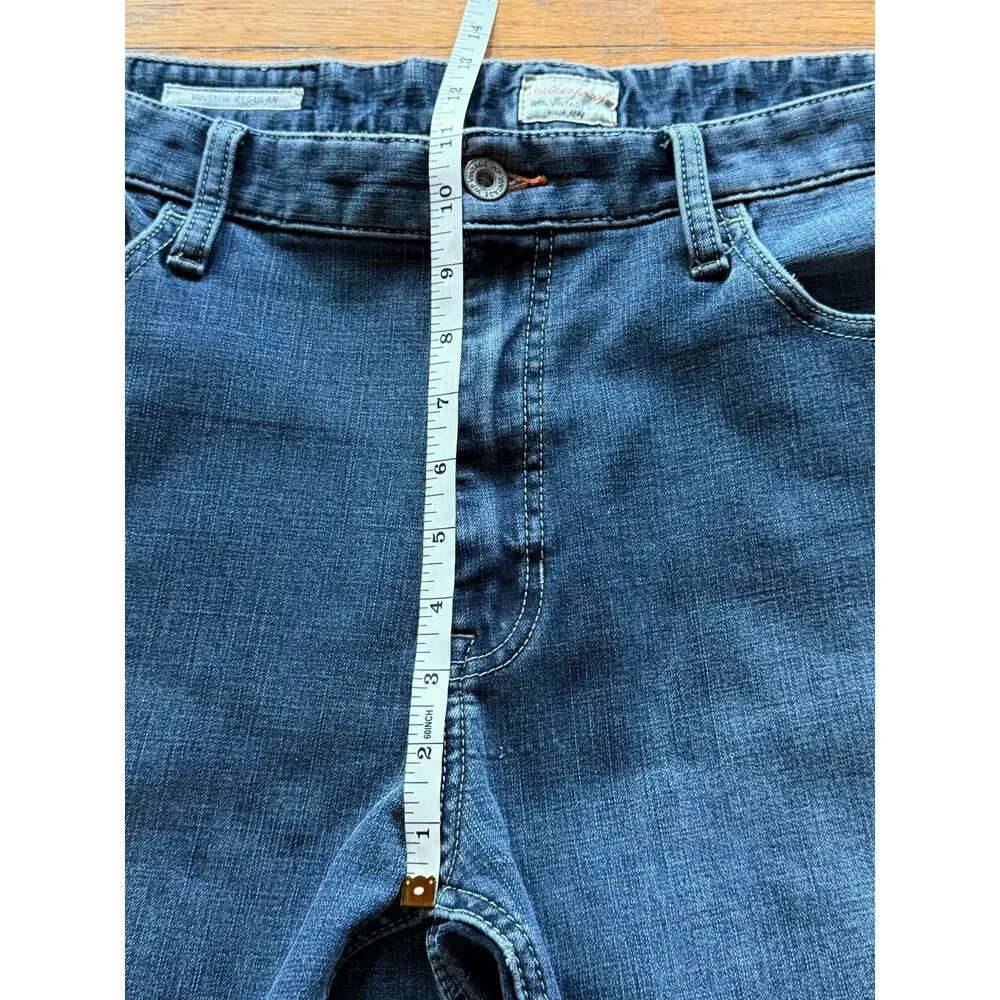 WEATHERPROOF VINTAGE 'Vintage Regular' Distressed Fleece Lined Jeans Mens sz 38